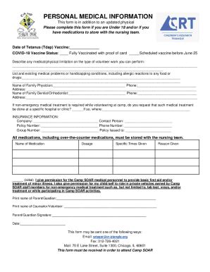 Fillable Online 67 Medical History Forms Word, PDF ...