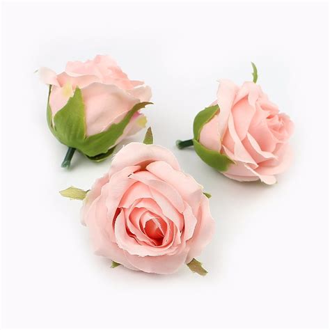 Buy FLOWER 7pieces 6cm Artificial Rose Head Silk for Wedding Decoration ...