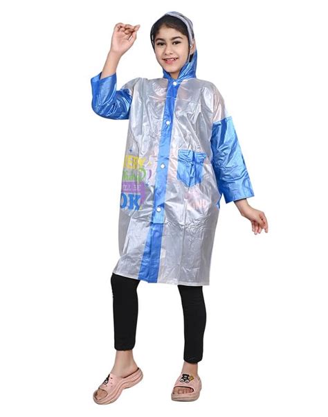 FashionIO® - Kids Children Rain Coat - Portable PVC Lightweight ...