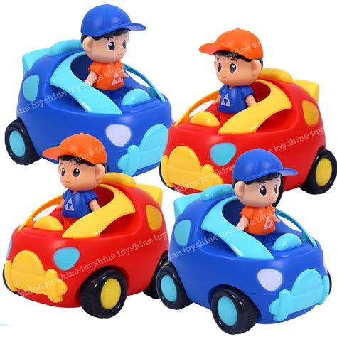 Buy Toyshine Pack of 4 Push and Go Play Set Friction Powered Toys for ...