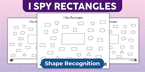 I Spy Rectangles: Shape Recognition & Tracing Worksheet | I Spy Game ...
