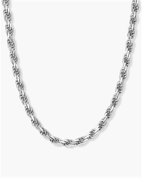 Silver Rope Chains For Men | JAXXON