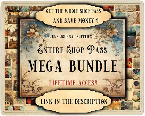 Vintage Roses Double Journal Pages, Junk Journal Kit, Printable Papers ...