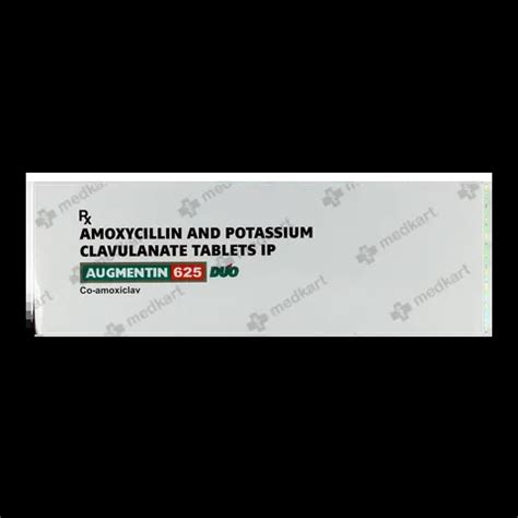 AUGMENTIN DUO 625MG TABLET 10'S Price, Uses, Side Effects & Substitutes ...