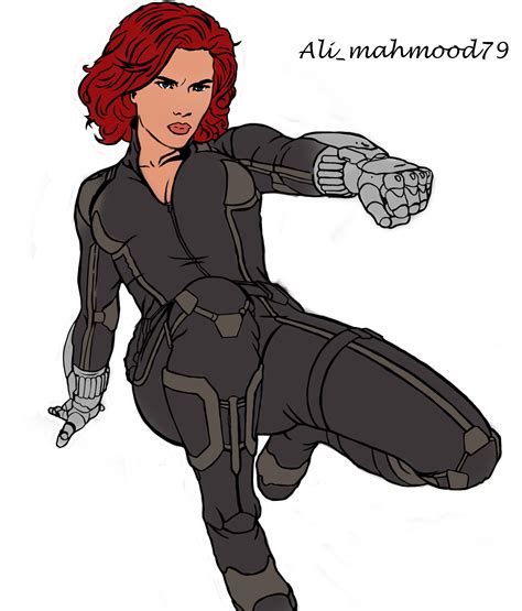 Black Widow Drawing Comic