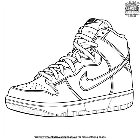 Nike Shoe Coloring Pages