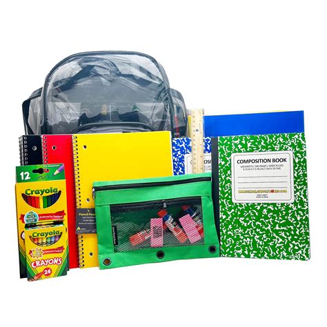 School Supply Boxes | 17" Clear Backpack Bundle for Elementary School ...