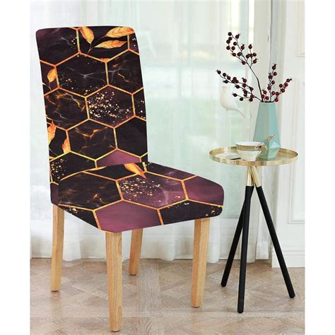 Vedartah Spandex Printed Stretchable Dining Chair Cover|Removable ...