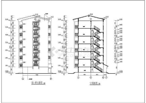 某小区6层砌体结构住宅楼建筑设计施工图_cad图纸下载-土木在线