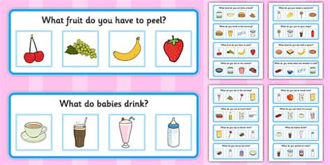 What? Question: Food and Drink - Multiple Choice - Twinkl