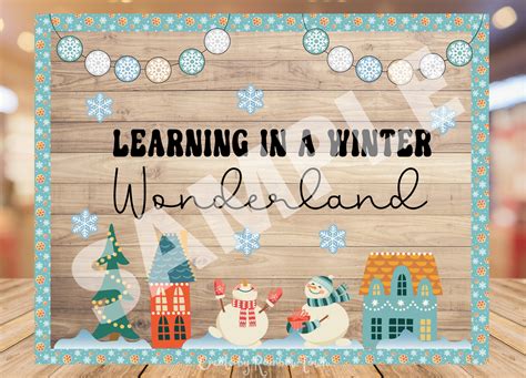 Winter Wonderland Bulletin Board Snowman Classroom Decor Printable - Etsy