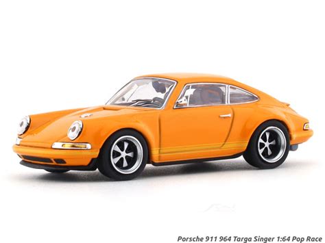 Porsche 911 964 Targa Singer orange 1:64 Pop Race diecast scale model ...