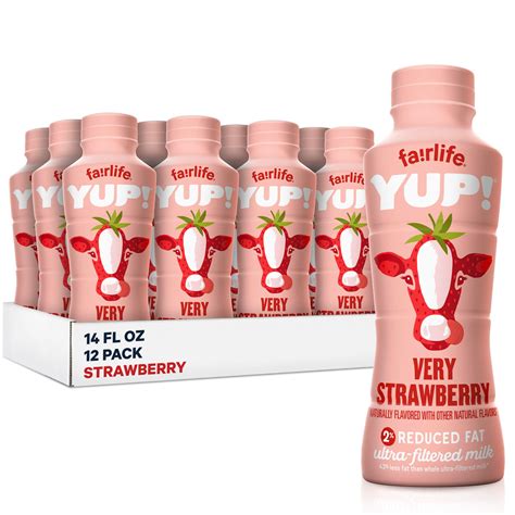 fairlife YUP! Low Fat Ultra-Filtered Strawberry Milk 14 Fl Oz (Pack of ...