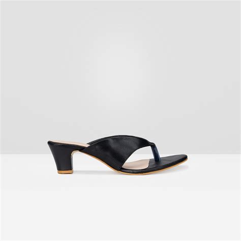 WOMEN BLACK SOLID BLOCK HEELS CHAPPALS/SANDALS – Sylcon Shoes
