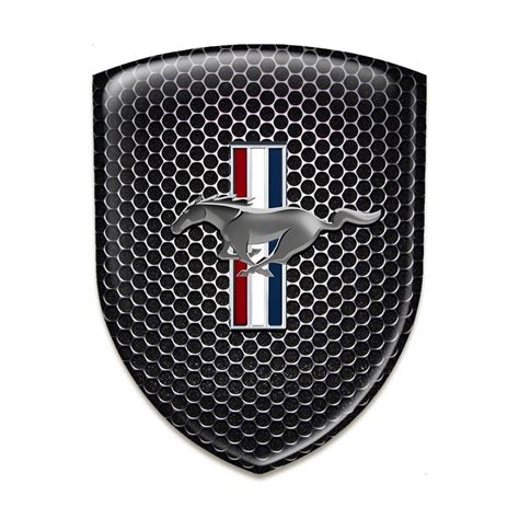Buy Mustang Emblem: Silicone Shield, Epoxy Resin Logo, Car Tuning Badge ...