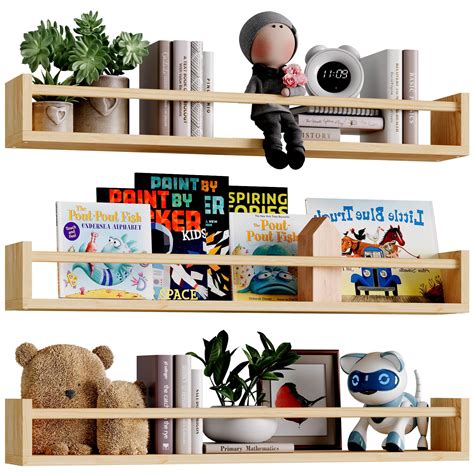 Fixwal Nursery Book Shelves, 23.6 Inch Floating Bookshelves for Wall ...
