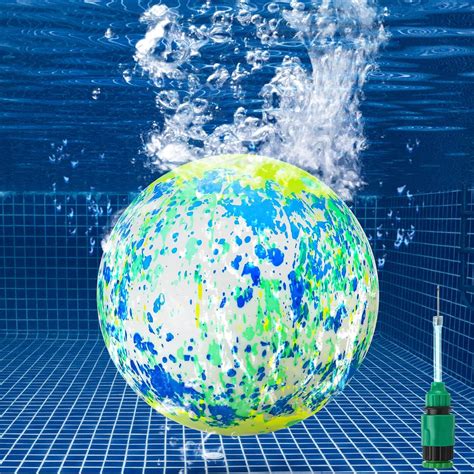 Swimming Pool Ball, 9 Inch Ball Fills with Water Pool Ball with Hose ...