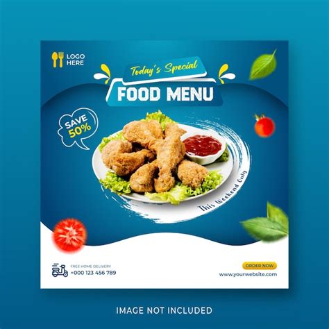 Restaurant menu social media promotion post template premium eps ...