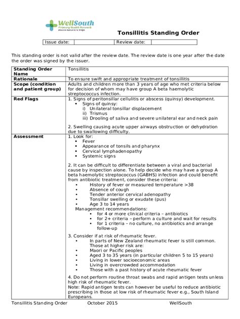 Policy Statement: Tonsillectomy Status Doc Template | pdfFiller