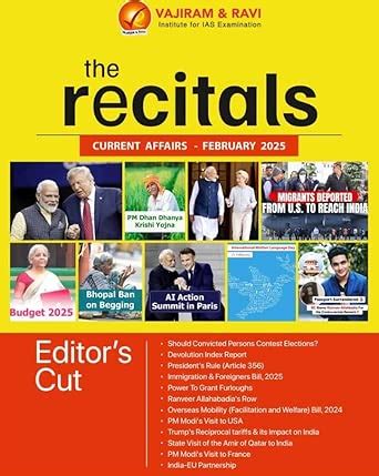 Buy Vajiram & Ravi The Recitals Current Affairs Magazine, February 2025 ...