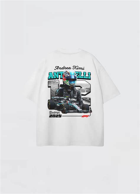 Andrea Kimi Antonelli Oversized T-shirt Off-white – Strells