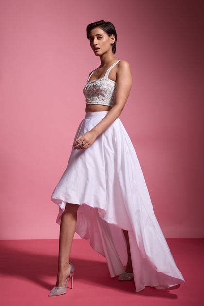 Silver and Pearl Bralette | High/Low Skirt – dash and dot