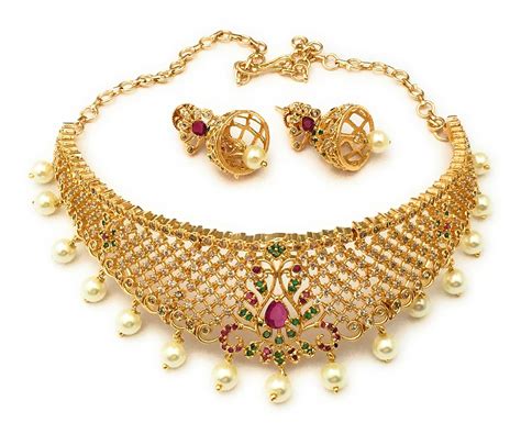 Buy Sasitrends Micro Gold Plated AD American Diamond Studded with Pearl ...