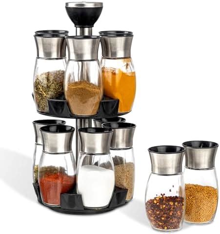 Buy Borosil Spin N Store Tray With Classic Glass Jars, 360° Rotating ...