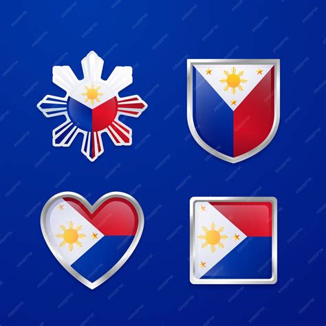 Premium Vector | Hand drawn philippine flag national emblems