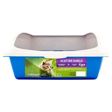 Vibrant Life Scatter Shield Cat Litter Box, Color May Vary, Pick up ...
