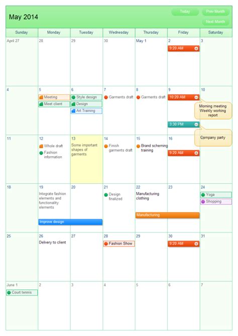 Month-Working Calendar | Free Month-Working Calendar Templates