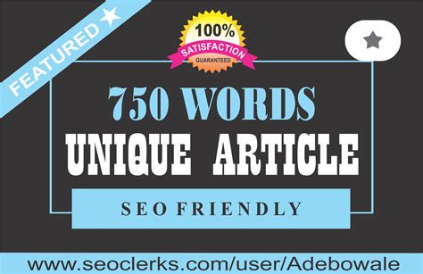 750 words Well-Written, SEO Optimized Article Writing, Content Writing ...