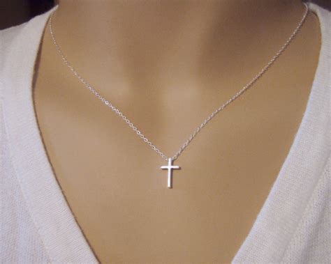 Cross necklace Simple cross necklace Dainty cross pendant