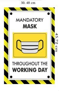 Coronavirus posters|Covid 19 Precaution Poster "Mandatory Mask"|Wall ...