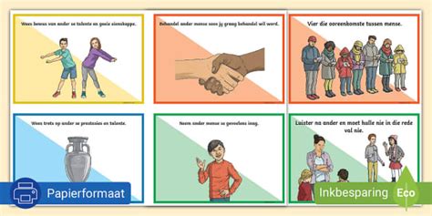 Hoe Kan Ek Ander Respekteer? Flitskaarte (teacher made)