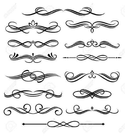 Scroll Borders Clip Clipart Border Sketch Coloring Page