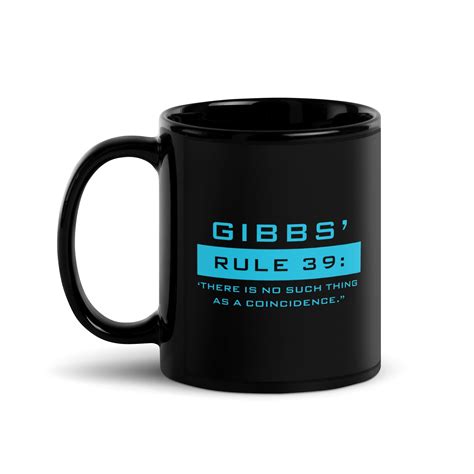 NCIS Gibb's Rule 39 Schwarz Tasse – Paramount Shop