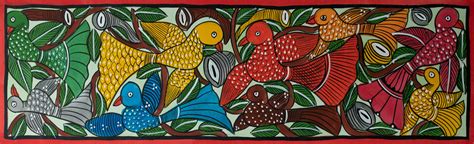 Buy Flying birds Santhal Pattachitra | Buy Pattachitra heritage