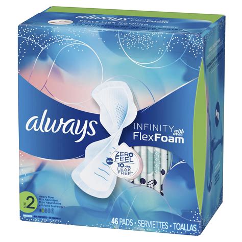 Always Infinity Super Absorbency Avec Flex Foam Pads - Unscented - Size ...