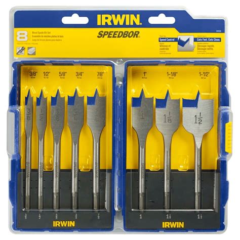 IRWIN Pro 8-Piece x 6-in Woodboring Spade Drill Bit Set in the ...