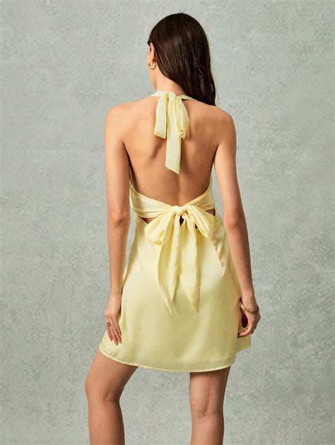 Poéselle Butter Yellow Dress,Wedding Dresses,Graduation Dress, Tie ...