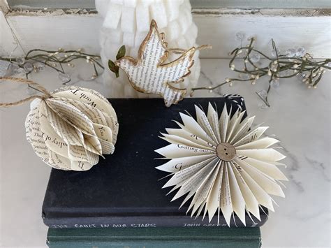 DIY Book Page Ornaments: Easy Tutorials