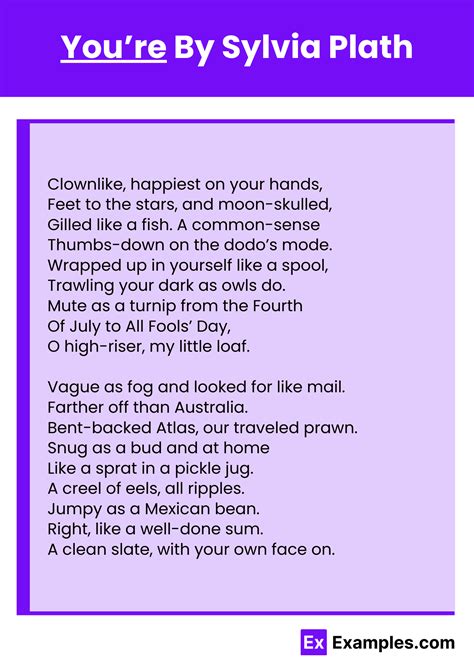 You’re Poem by Sylvia Plath to Download