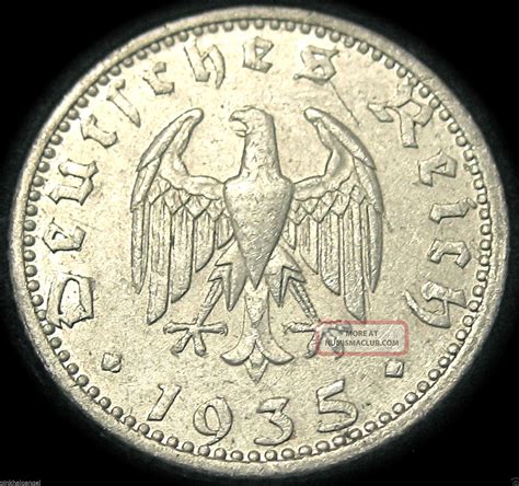 German Third Reich - 1935d 50 Reichspfennig Coin Great Coin