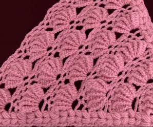 Crochet Fan Shell Pattern 的图像结果