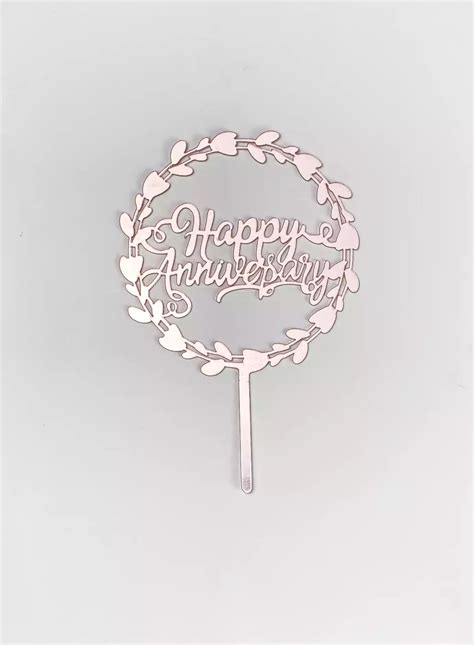 Happy Anniversary Topper - Pink