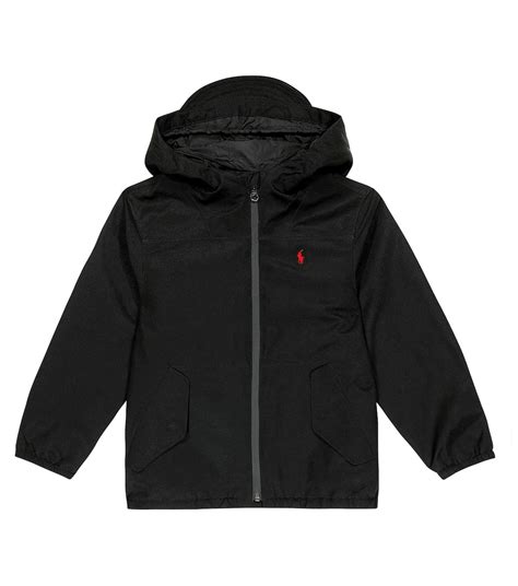 Portland Hooded Windbreaker Jacket in Black - Polo Ralph Lauren Kids ...