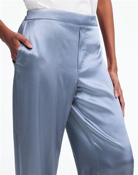 Pull-On Straight Pants in Stretch Satin | Madewell