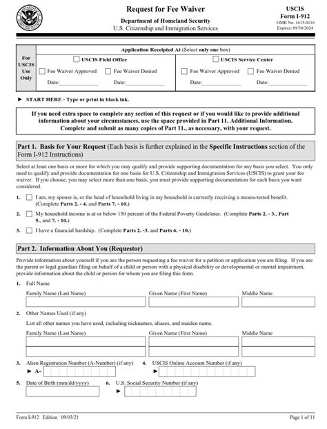 Image result for Filing Form I-912