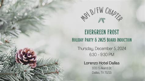MPI D/FW Holiday Party and 2025 Board Induction, Lorenzo Hotel Dallas ...